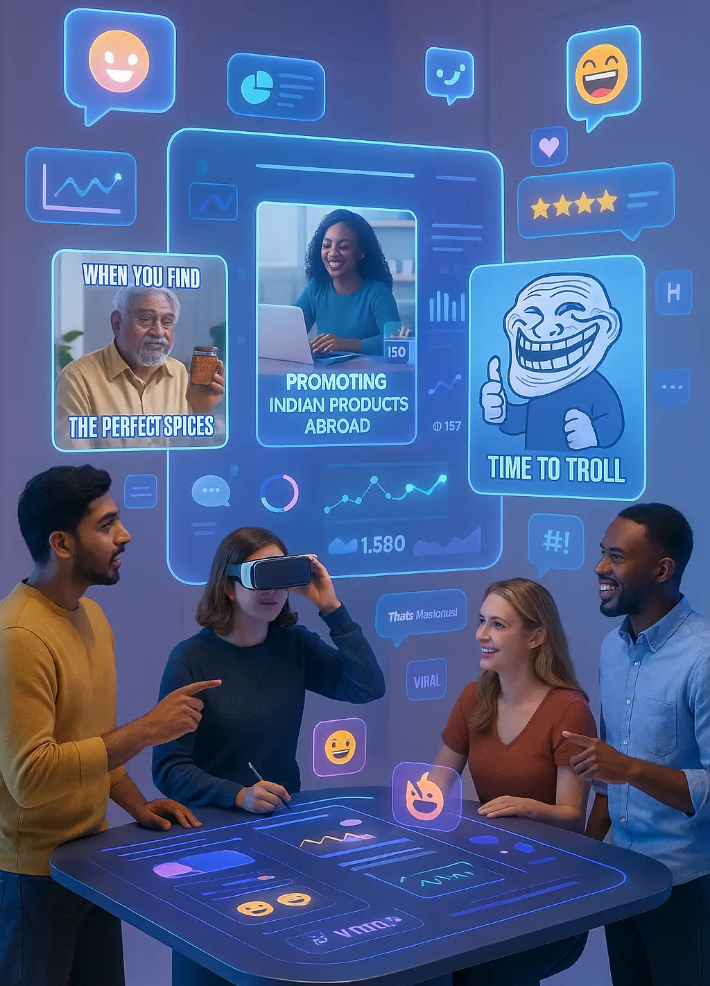 Humorous Yet Respectful Viral Brand Engagement Viral meme graphics using global humor with brand product