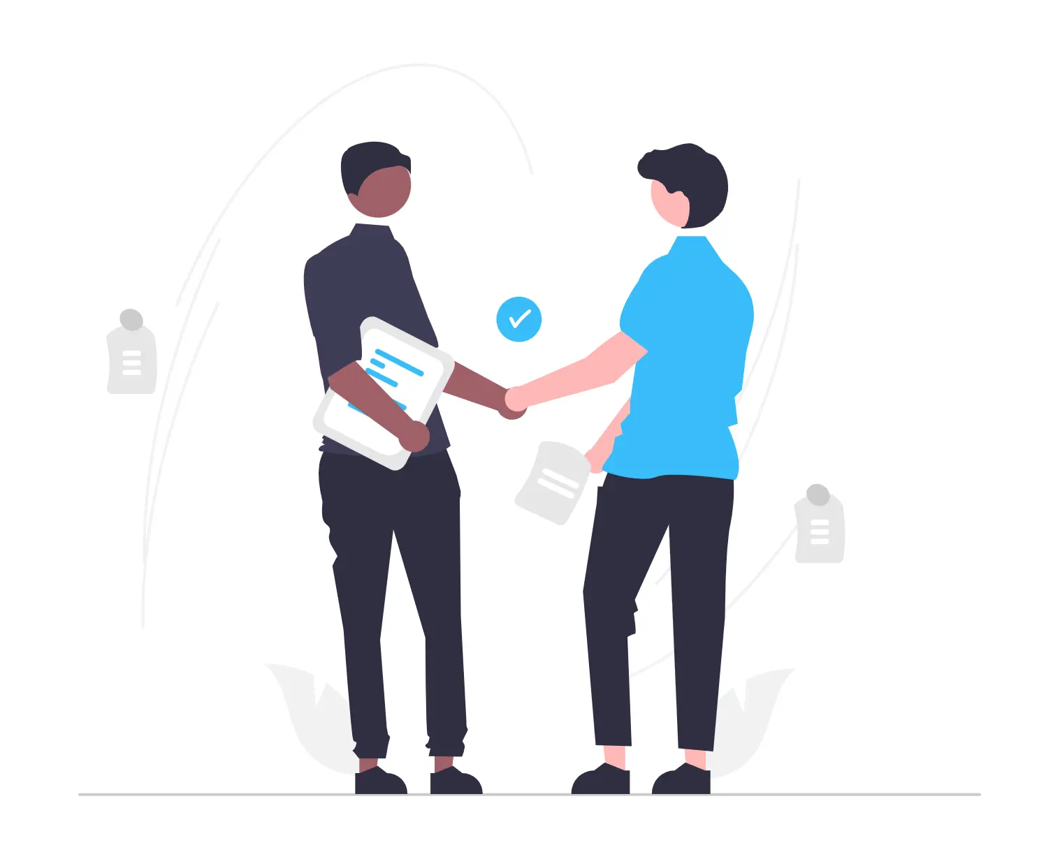 Verified Sourcing for Global and Indian B2B Trade Global buyer-supplier network map with handshake icons