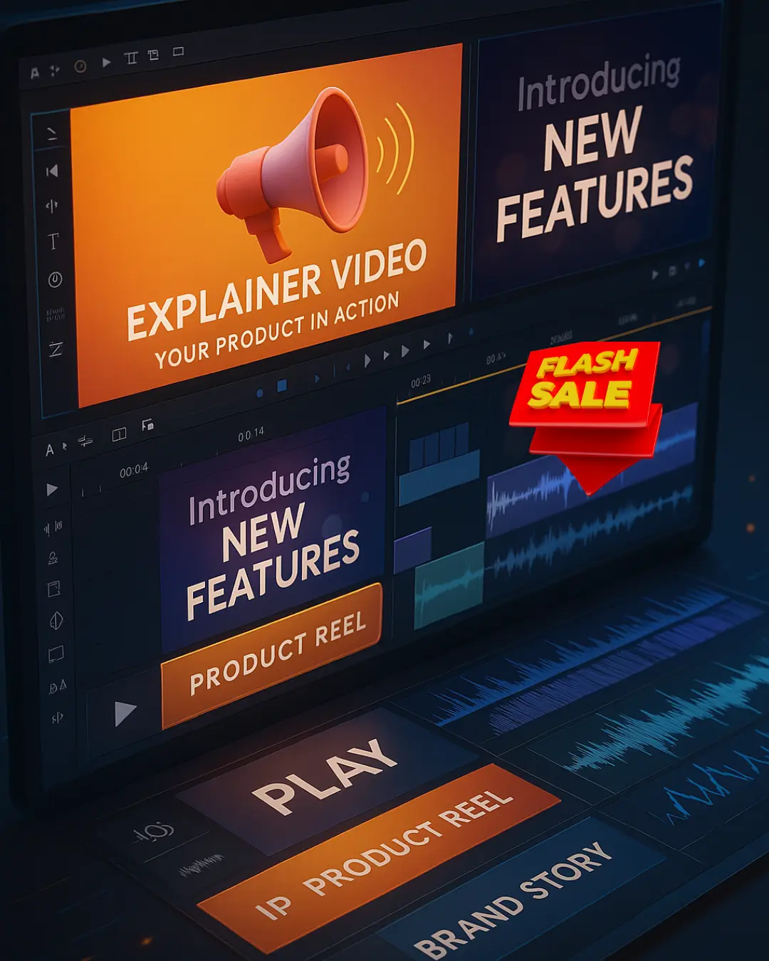 Videos That Tell Stories and Sell Products Internationally Screenshots of animated explainer videos, product reels, and brand intros
