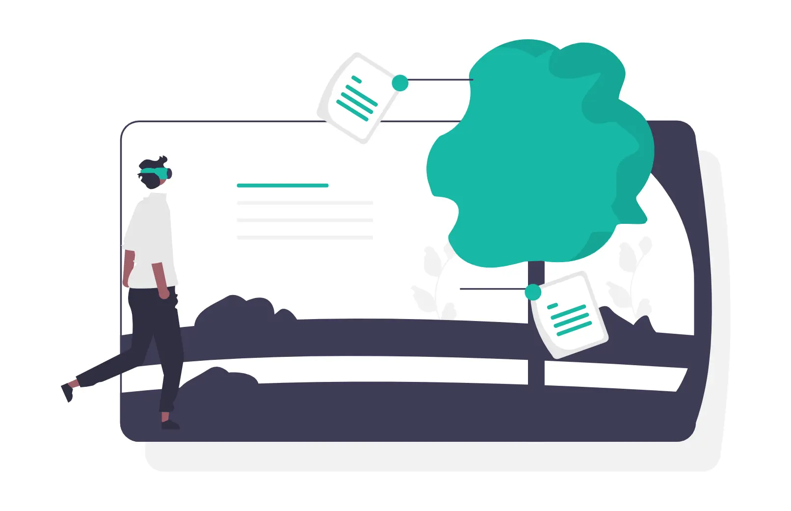 Engage customers through interactive content Icon of quiz/poll windows connecting users in different countries