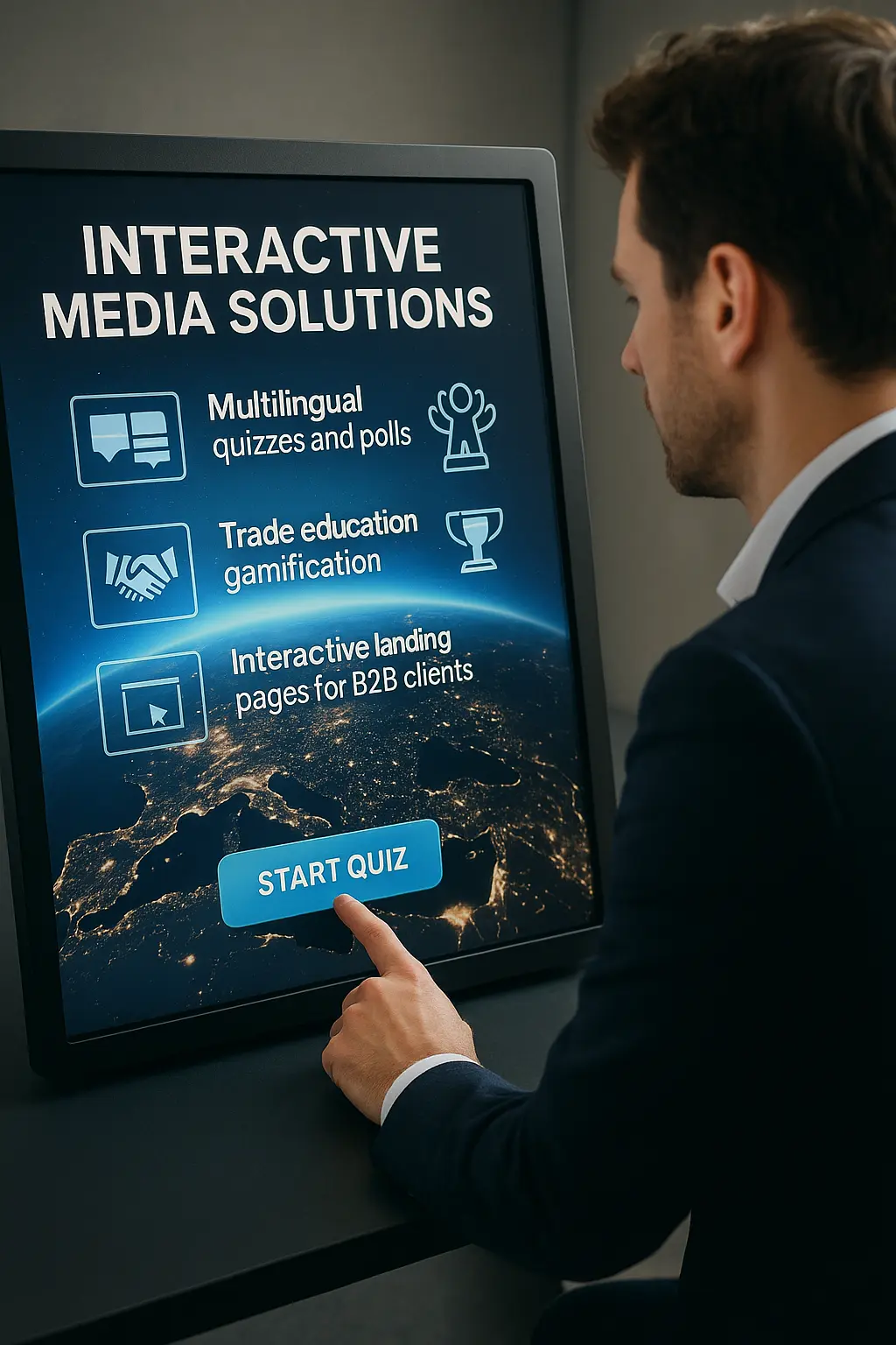 Create cross-border interaction experiences Users from different countries engaging with branded quizzes and trade games