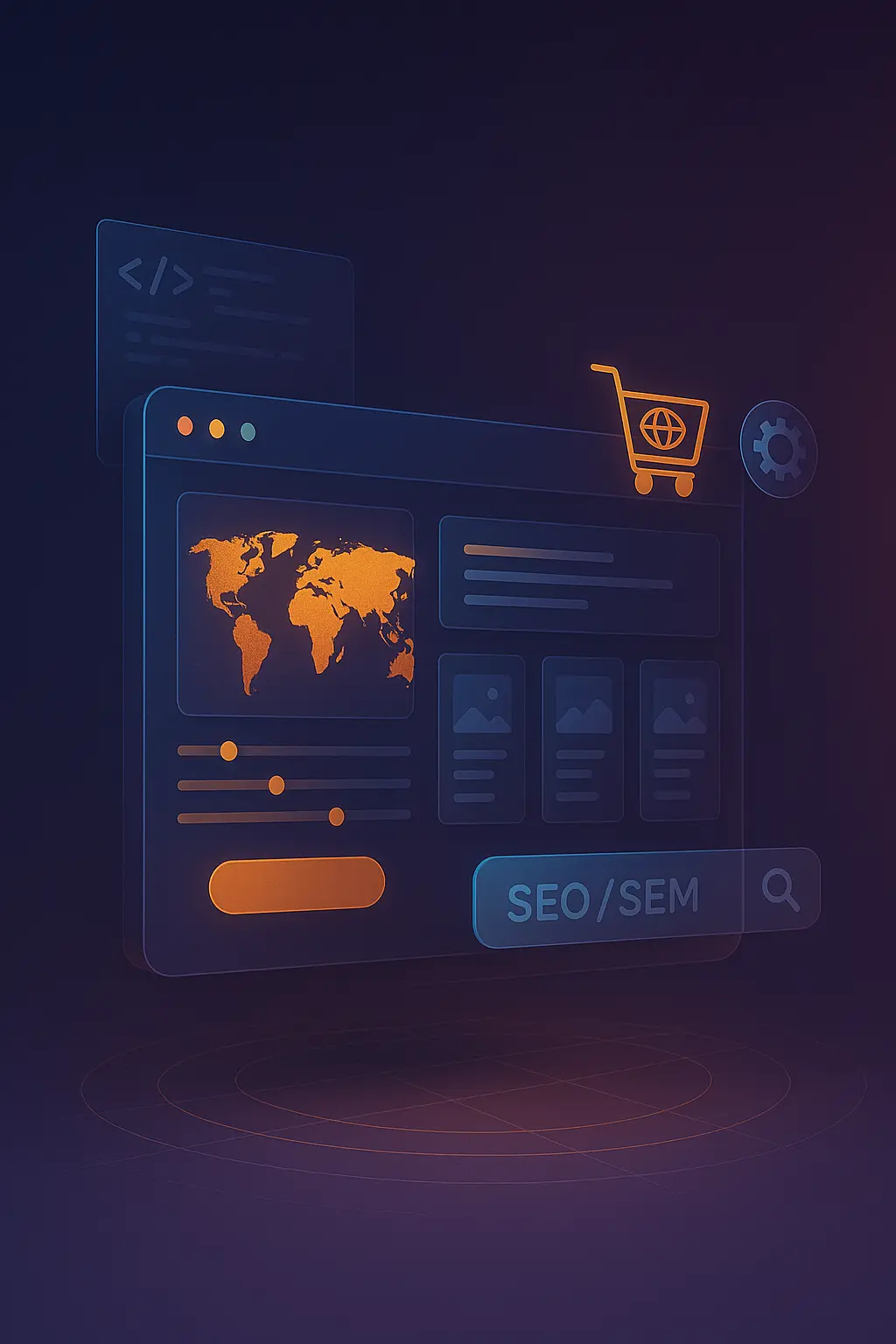 Multilingual, responsive websites built for exporters and importers International trade website interface on desktop and mobile