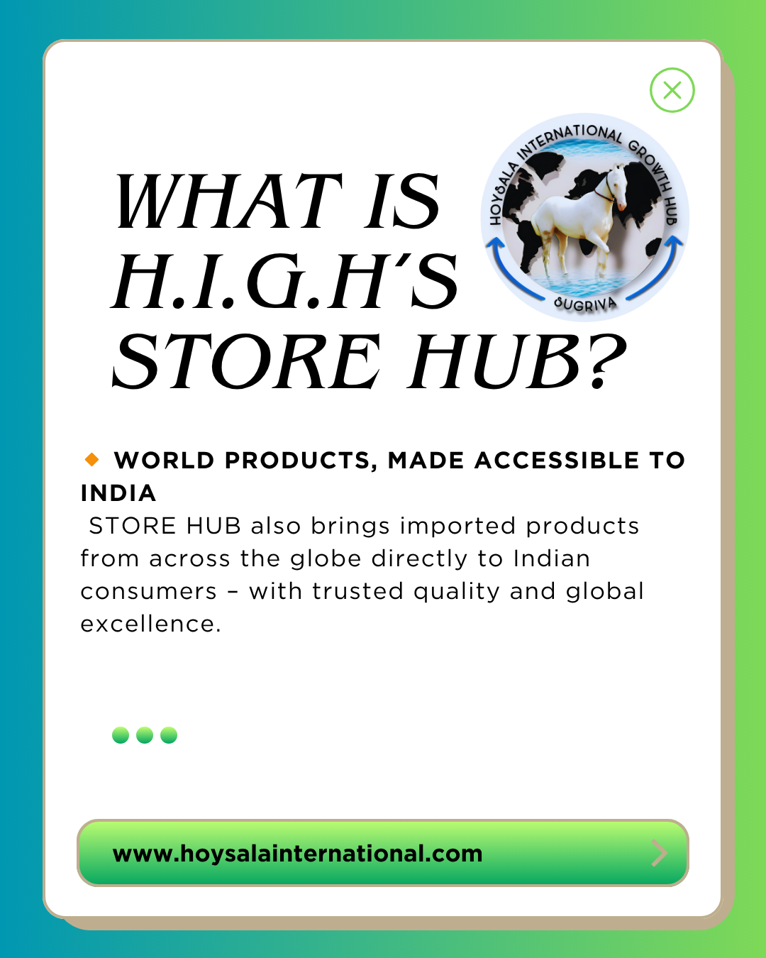 Imported world products accessible to Indian consumers through STORE HUB by H.I.G.H SUGRIVA with trusted quality and global standards