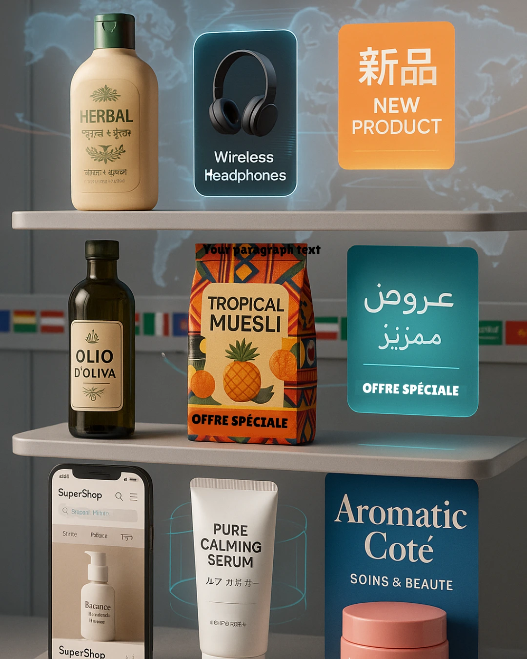 Packaging That Meets Global Standards and Attracts Consumers Packaging design for various export products with regional label standards