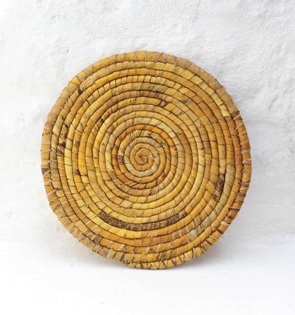 colored Coiled Banana Fibre Table Mat – Rustic and sustainable homeware