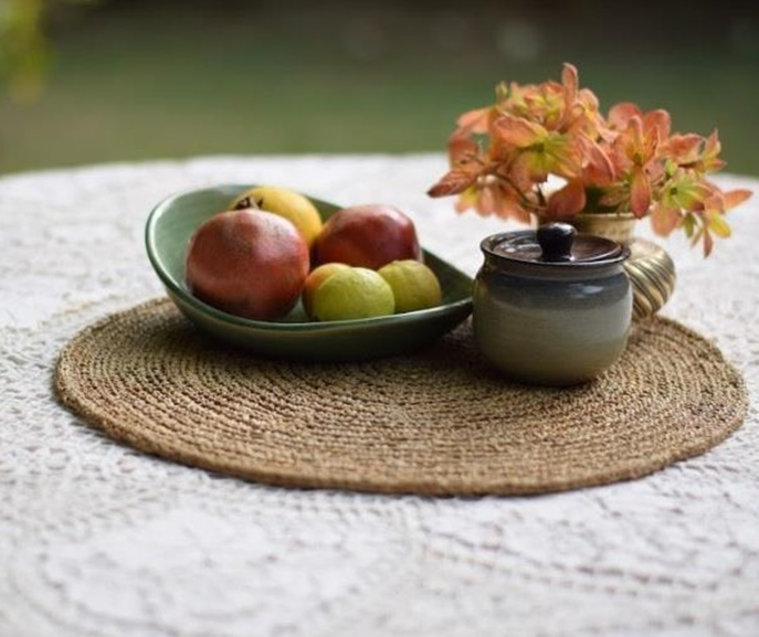 Crochet Banana Fibre Table Mats – Handwoven traditional craft