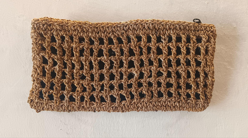 Banana Fibre Jali Design Hand Pouch – Traditional Indian touch