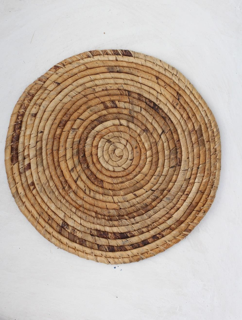 Coiled Banana Fibre Table Mat – Rustic and sustainable homeware