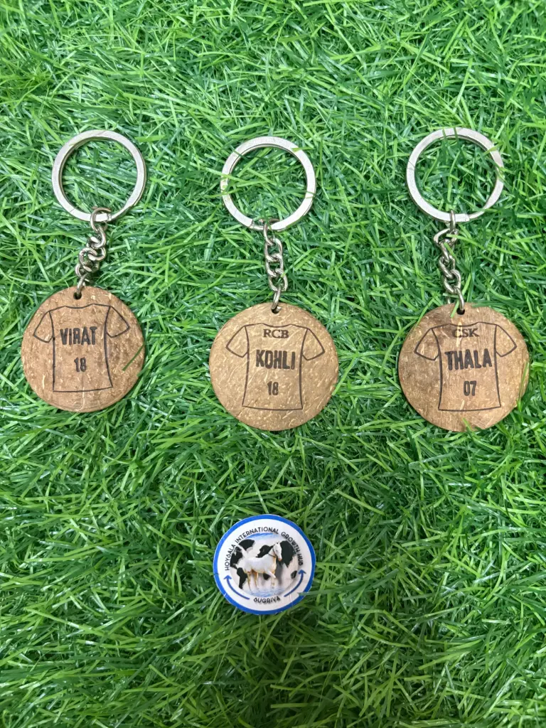 Coconut Shell Keychain