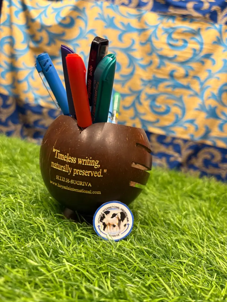 Coconut Shell Pen Holder