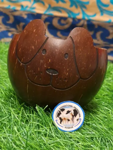 [CODOGBOW-01] Coconut Shell Dog Face Bowl 🥥