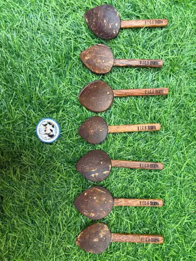 [COCOMISP-06] Coconut Shell Mini Spoon Set-6 🥥