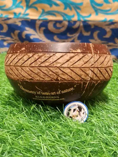 [COGEOCUT-900] Coconut Shell Geometric Bowl Jumbo With Cutlery🥥