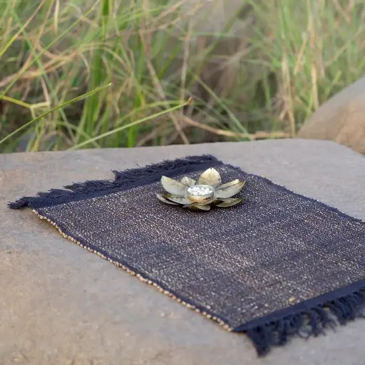 Banana Fibre Handloom Table Mat (All navy)